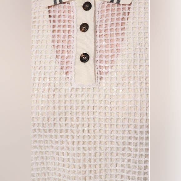 🔥BRUNELLO CUCINELLI
Netted Polo Shirt with Contrast Stripes/Size Large/MP $3850🔥 - Picture 5 of 13